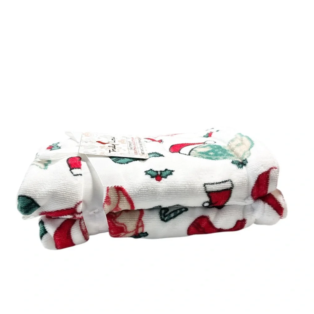 NEW Truly Lou COWBOY CHRISTMAS Southwest Collection Hand Towels Set/2